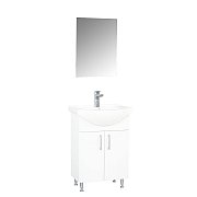 PACK BASE WITH WASHBASIN AND MIRROR SERIES 005, ECO 55CM, WHITE_0