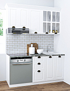 MDF Kitchen cabinet set SQUARE 160cm, rustic white_0
