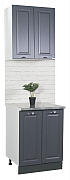BASE CABINET KITCHEN SQUARE 60 CM WITH DOORS MDF ANTHRACIT_4