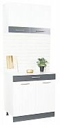 Bottom kitchen cabinet SARONA 80cm with drawer, chipboard, WHITE/ANTHRACIT_3