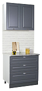 BASE CABINET KITCHEN SQUARE 80 CM WITH DRAWERS MDF ANTHRACIT_3