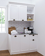KITCHEN KIT 120CM with drawer, MDF FRONT, ANTIQUE WHITE_0