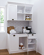 KITCHEN KIT 120CM with drawer, MDF FRONT, ANTIQUE WHITE_1