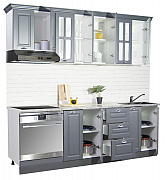 MDF Kitchen cabinet set SQUARE 220cm, antracit_1