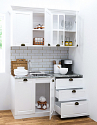 MDF Kitchen cabinet set SQUARE 140.01cm, rustic white_1