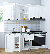 KITCHEN set 180.01CM with drawer, MDF FRONT, rustic WHITE_1