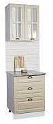 BASE CABINET KITCHEN SQUARE 60 CM WITH DRAWERS MDF RUSTIC BEECH_3