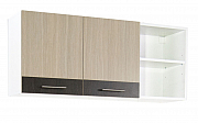 Hang up kitchen cabinet SARONA 120cm, chipboard, BEECH/WENGE_0