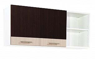 Hang up kitchen cabinet SARONA 120cm, chipboard, wenge/BEECH